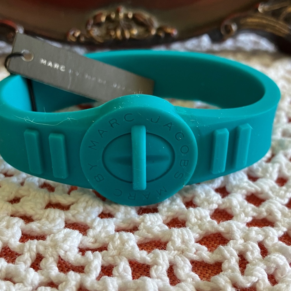 Marc Jacobs Turquoise Silicone Wristband